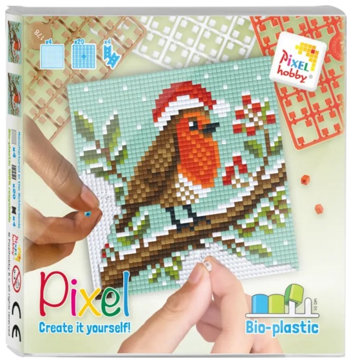 Mozaic cu ramă  Pixelhobby - Pasăre, Kit clasic de pixeli