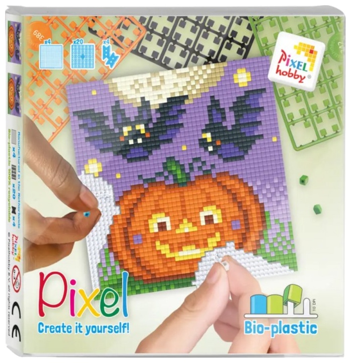 Mozaic cu ramă  Pixelhobby - Dovleac, Kit Pixel Clasic