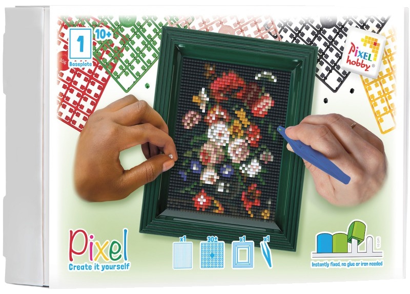 Mozaic cu ramă Pixelhobby – „Flori” de Jan Davidsz de Heem, set cu pixeli Classic