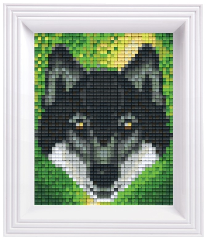 Mozaic cu ramă  Pixelhobby - Lup, Kit Pixel Clasic