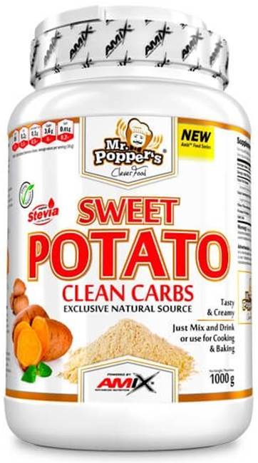 Mr. Popper’s Sweet Potato Clean Carbs, ciocolată albă, 1000 g, Amix