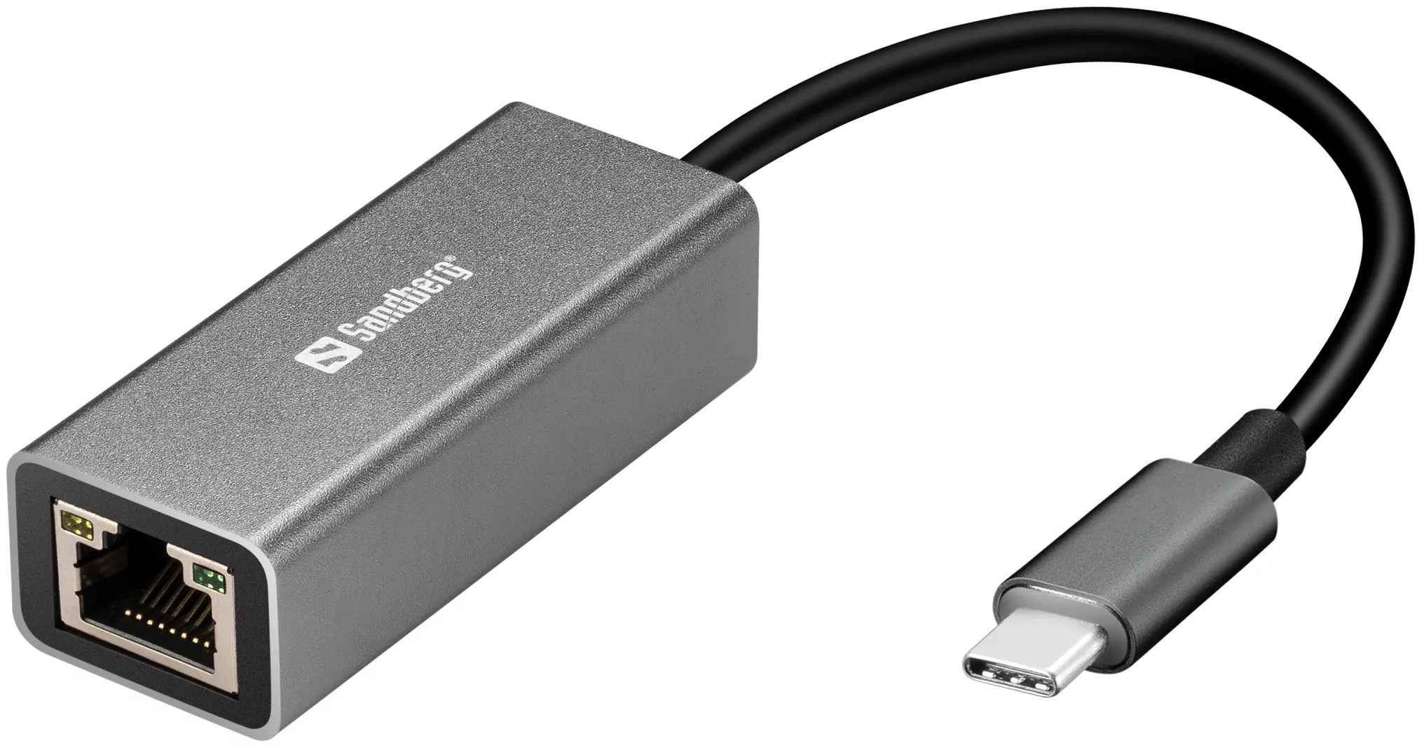 Adaptor de rețea  Sandberg - 136-04, USB-C/RJ45, 1000Mbps, gri