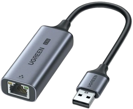 Adaptor de rețea  Ugreen - CM648, USB-A/RJ45, 2.5Gbps, gri