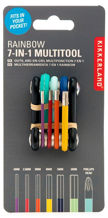 Instrument multifuncțional Kikkerland - Rainbow, 7 în 1