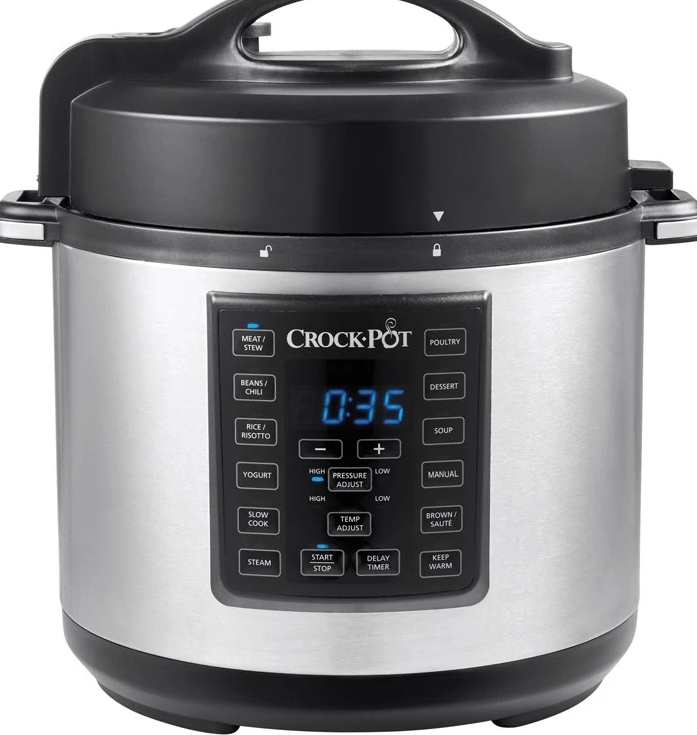 Multicooker Crock-Pot – Express, 1000W, 5.6 l, 8 programe , argintiu/negru