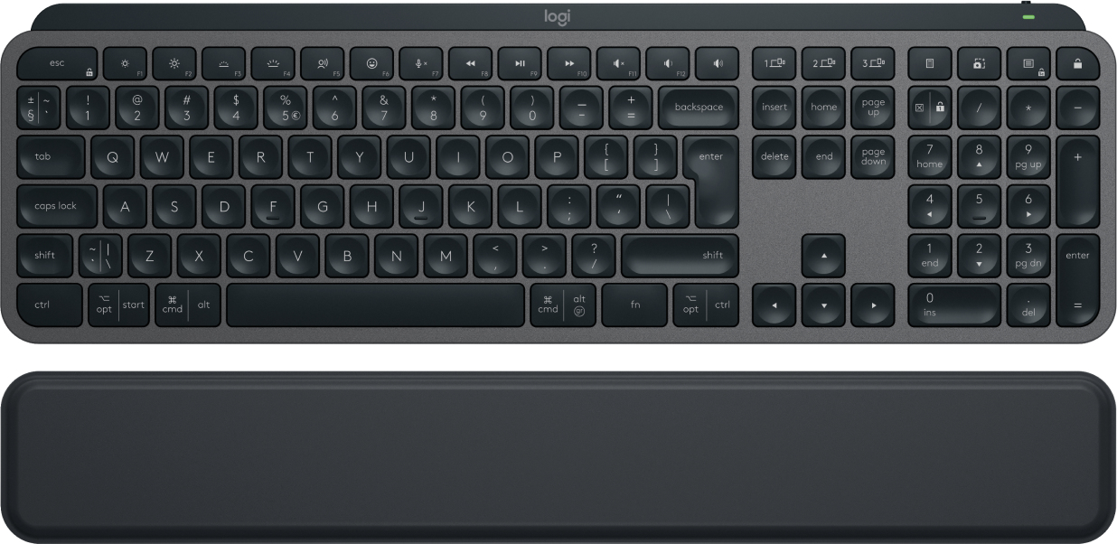 Tastatură multimedia Logitech - MX Keys S Plus, fără fir, grafit
