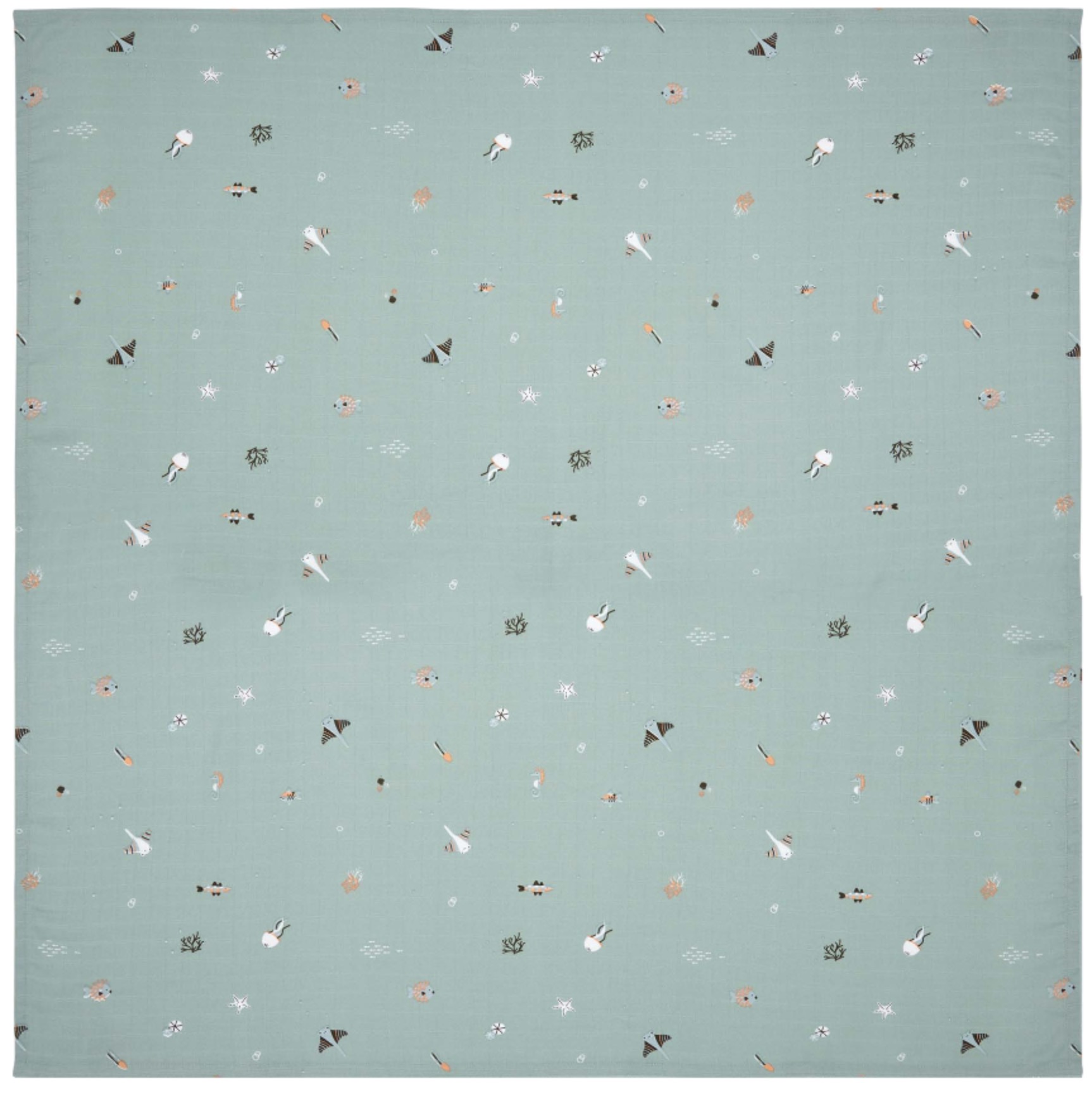 Scutec de muselină Bebe-Jou - Ocean Vibes, 110 x 110 cm