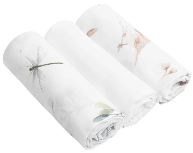 Scutece de muselină Sensillo - 70 х 80 cm, 3 buc, albe