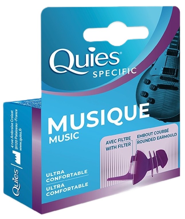 Musique Dopuri de urechi din silicon cu izolare fonică, 18 dB, 1 pereche, Quies