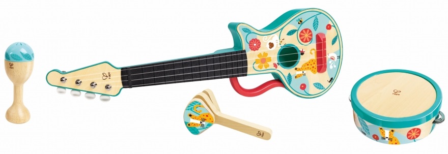Set muzical 4 in 1 Hape International - Percuţie