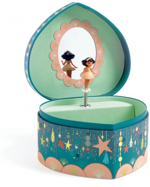 Cutie muzicala din lemn pentru bijuterii Djeco - Happy Party
