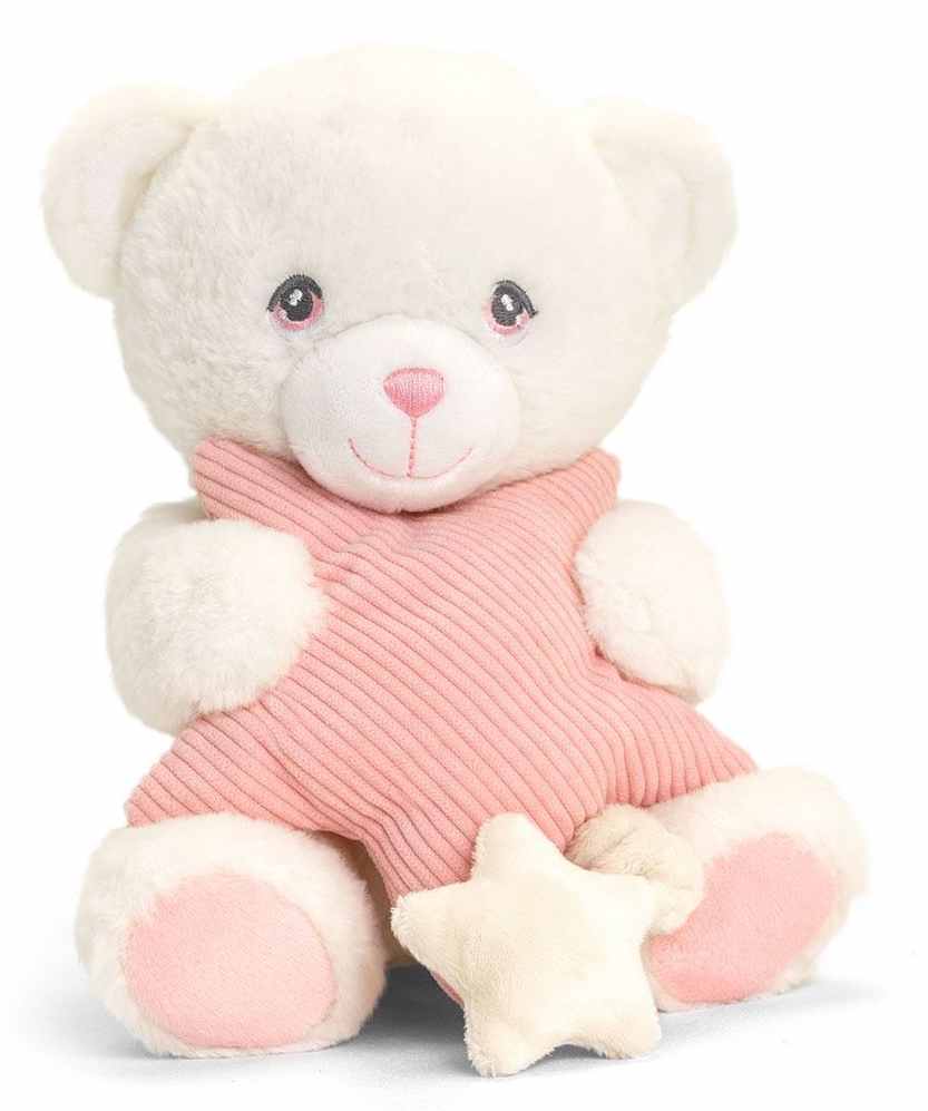 Jucărie de pluș muzicală Keel Toys Keeleco - Ursuleț, 20 cm, roz