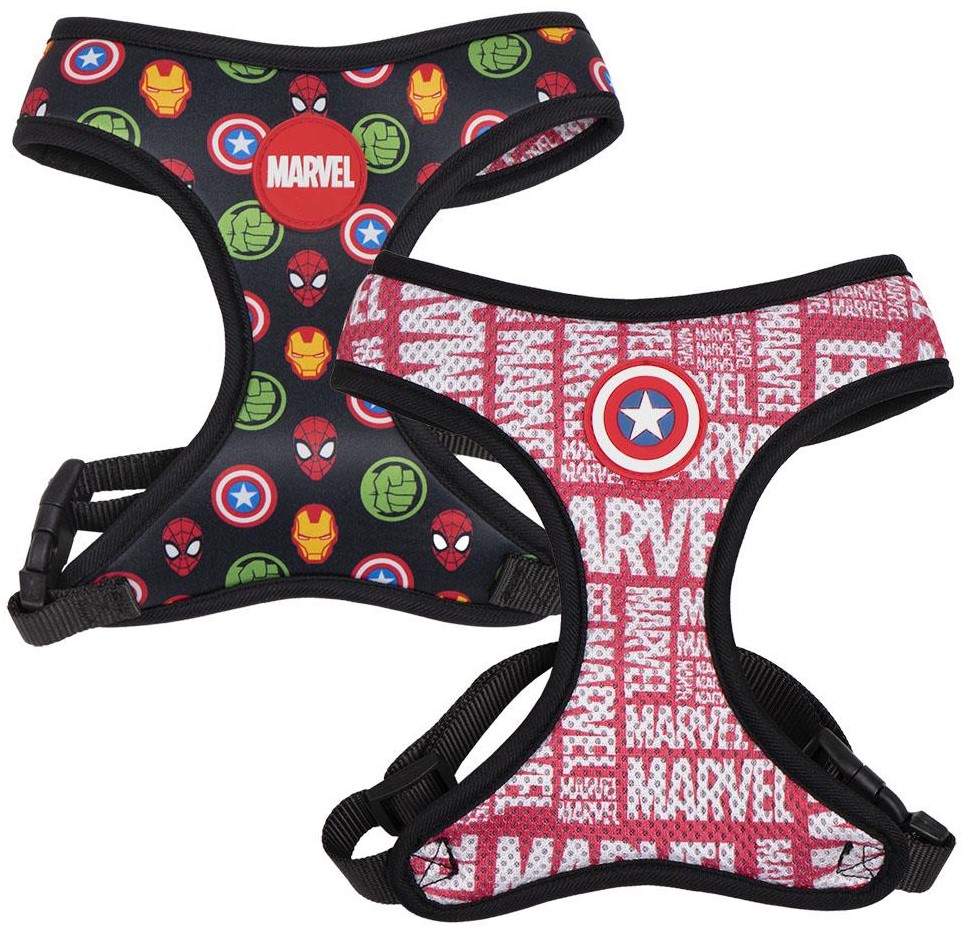 Ham pentru câini Cerda Marvel: Avengers - Logos (reversibil), mărimea XXS/XS
