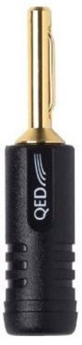 Adaptor QED - Banana 4mm, negru