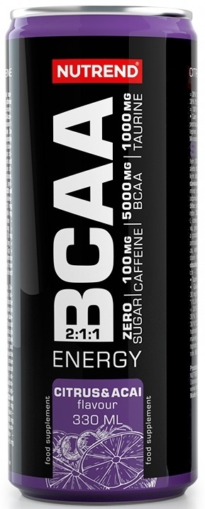 BCAA Energy, citrice și fructe de acai, 330 ml, Nutrend