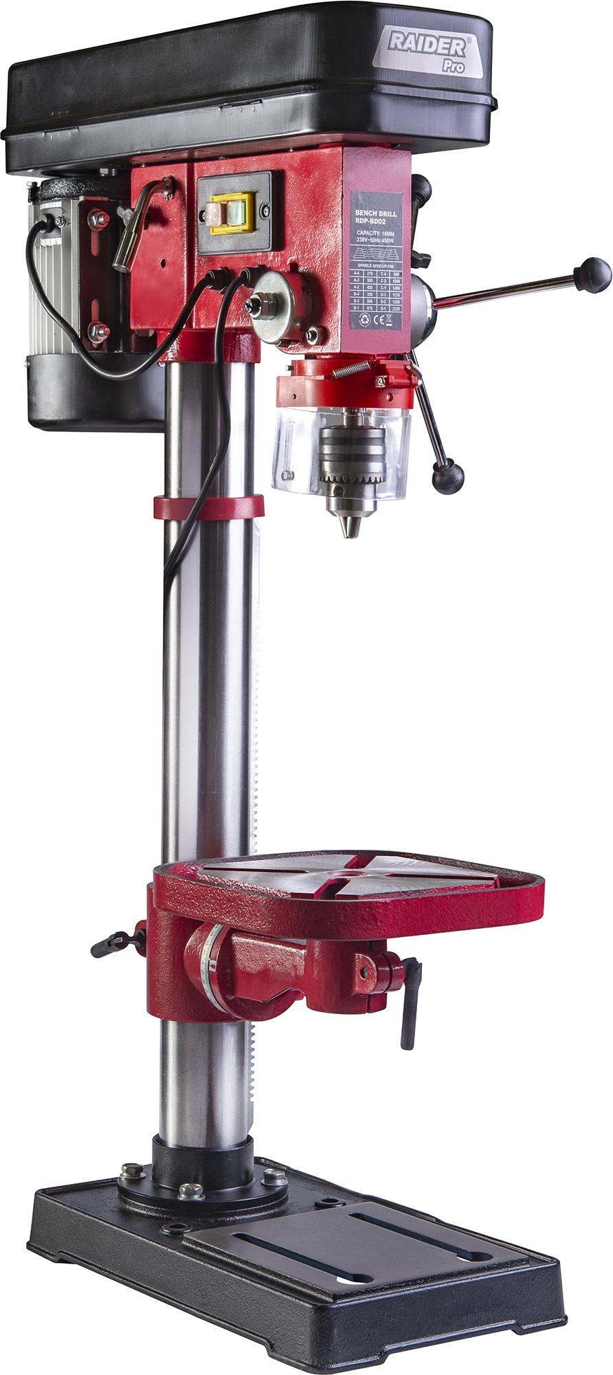 Mașină de găurit de banc Raider - Pro, RDP-BD02, 450W, 12 trepte