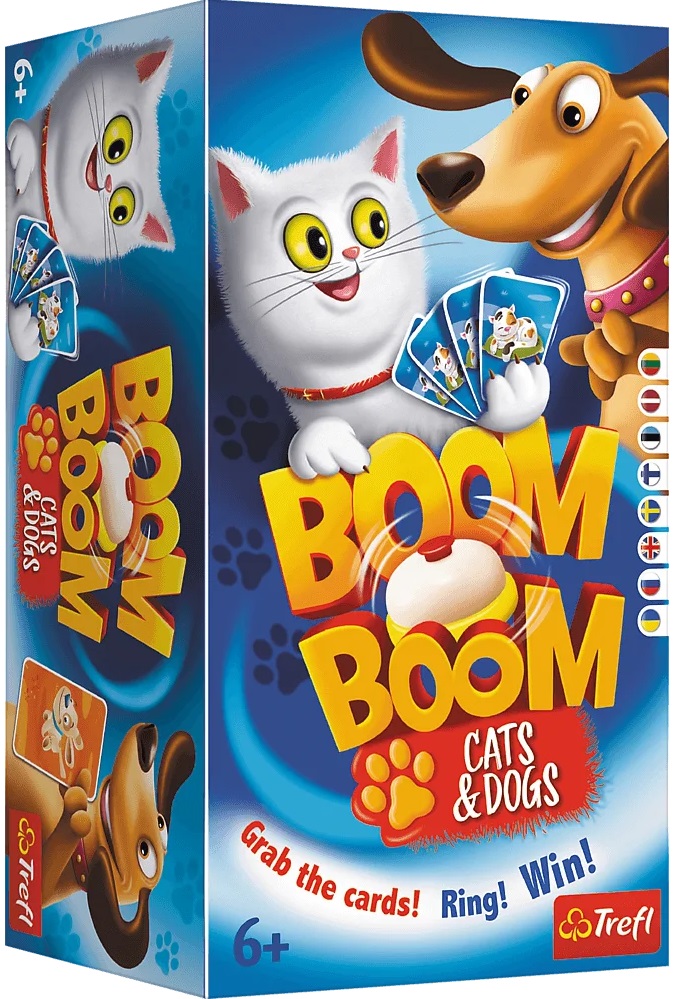 Joc de societate Boom Boom Boom Cats & Dogs - pentru copii