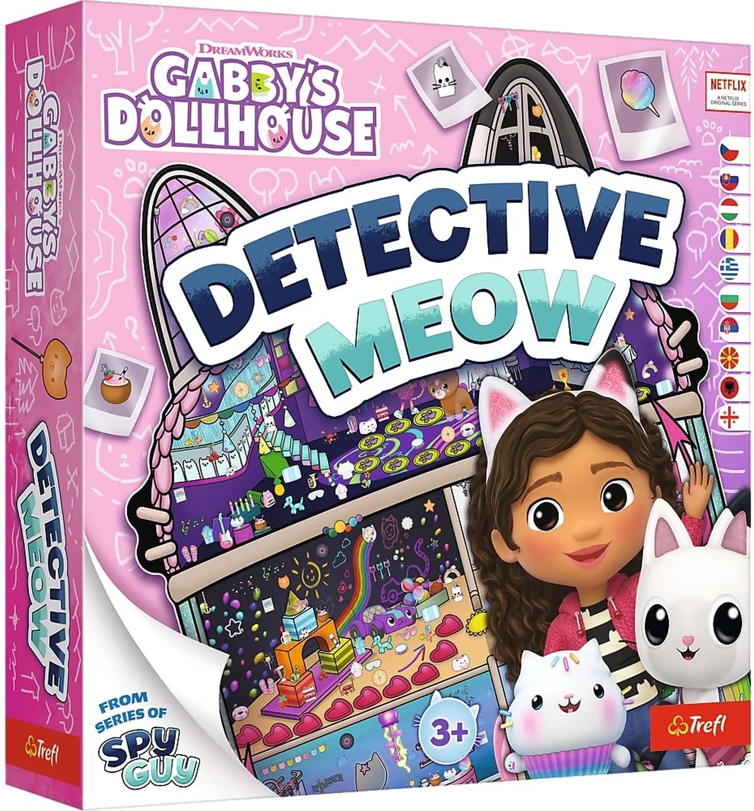Joc de societate Gabby’s Dollhouse: Detective Meow - Pentru copii