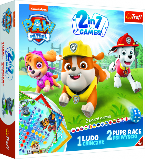 Joc de societate Trefl - Paw Patrol, 2 in 1 - Pentru copii