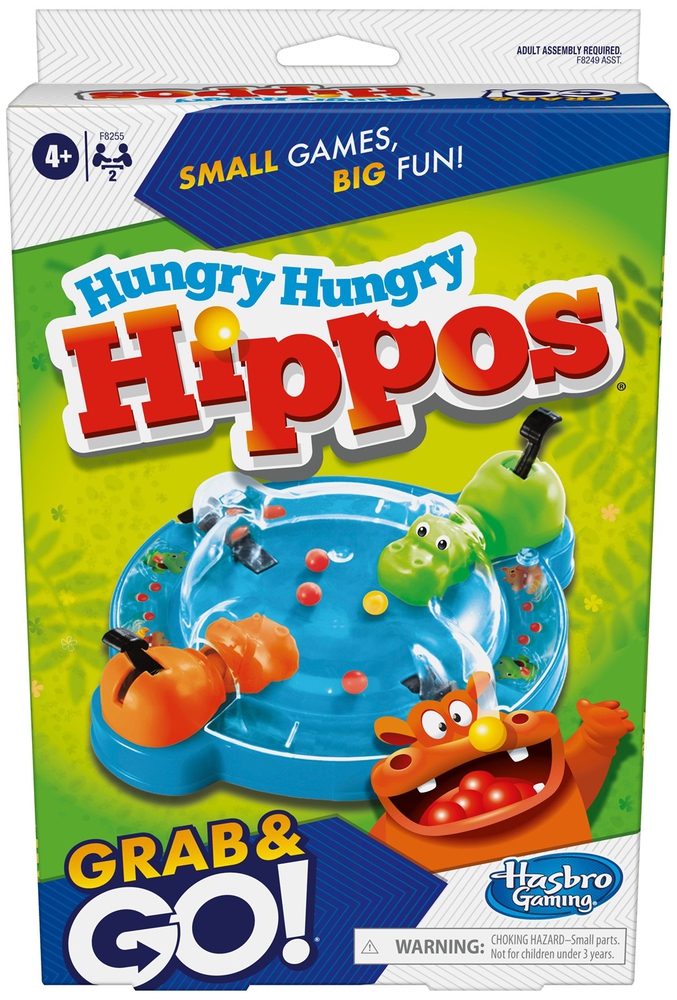 Joc de societate pentru doi  Hungry Hungry Hippos: Grab &amp; Go! - pentru copii