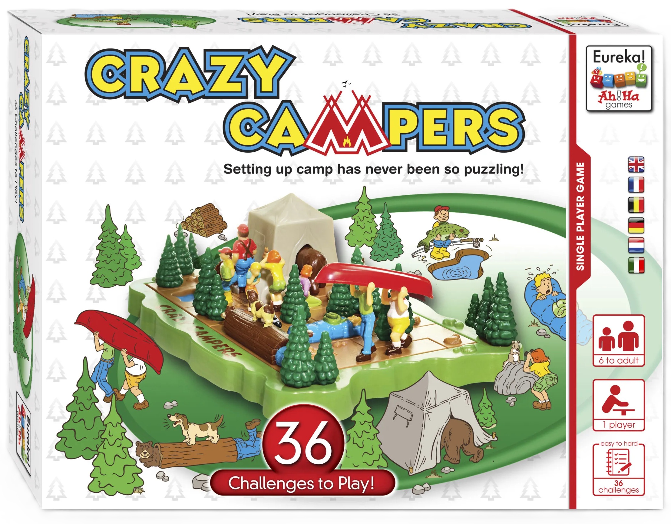 Joc de societate solo Crazy Campers - Pentru copii