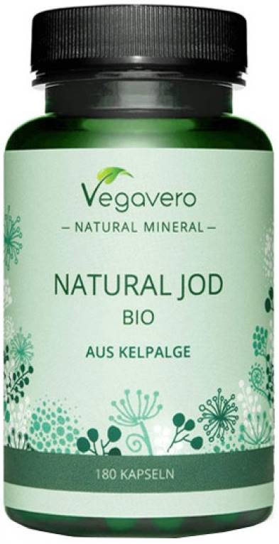 Natural Jod Bio Aus kelpalge, 180 capsule, Vegavero