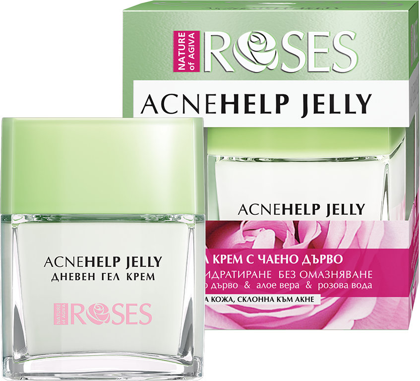 Nature of Agiva Roses Cremă-gel de zi pentru față Acne Help Jelly, 50 ml