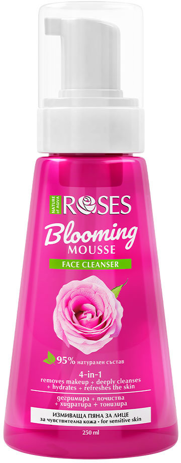 Nature of Agiva Roses Spumă de curățare pentru față Blooming, 250 ml
