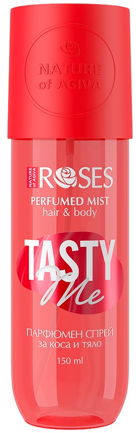 Nature of Agiva RosesSpray parfumat pentru păr și corp  Tasty Me, 150 ml