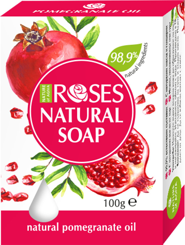 Nature of Agiva Roses Săpun cu ulei de rodie, 100 g