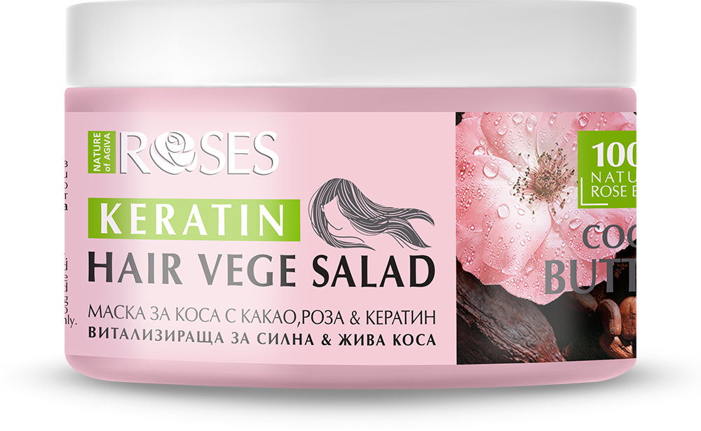 Nature of Agiva Roses Mască revitalizantă pentru păr Vege Salad, 350 ml