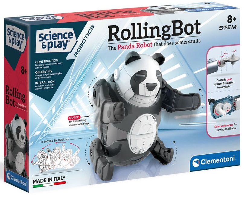 Set de știință Clementoni Science & Play - Rolling Bot, panda