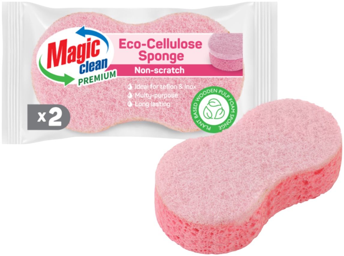 Bureți de bucătărie anti-zgârieturi pentru suprafețe delicate Magic Clean - Premium, 2 buc.