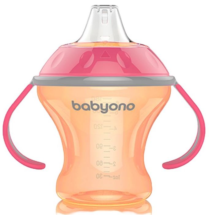 Cană antivarsare Babyono - Natural, 180 ml, roz