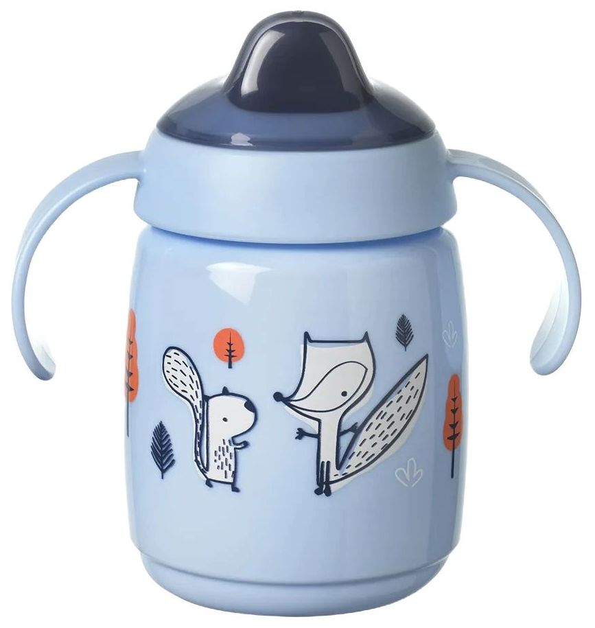 Cană anti-vărsare cu cioc moale Tommee Tippee - Superstar, 300 ml, Bacshield, albastru