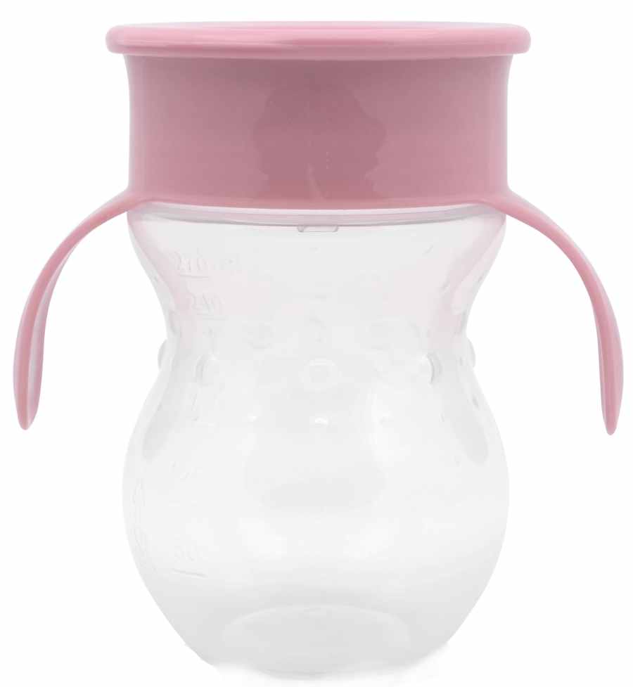 Cană antivărsare Lorelli - 360°, 270 ml, roz