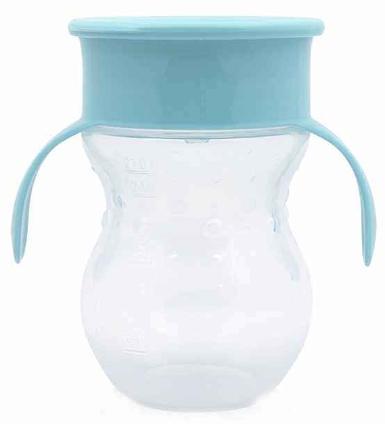 Cană antivărsare Lorelli - 360°, 270 ml, albastră