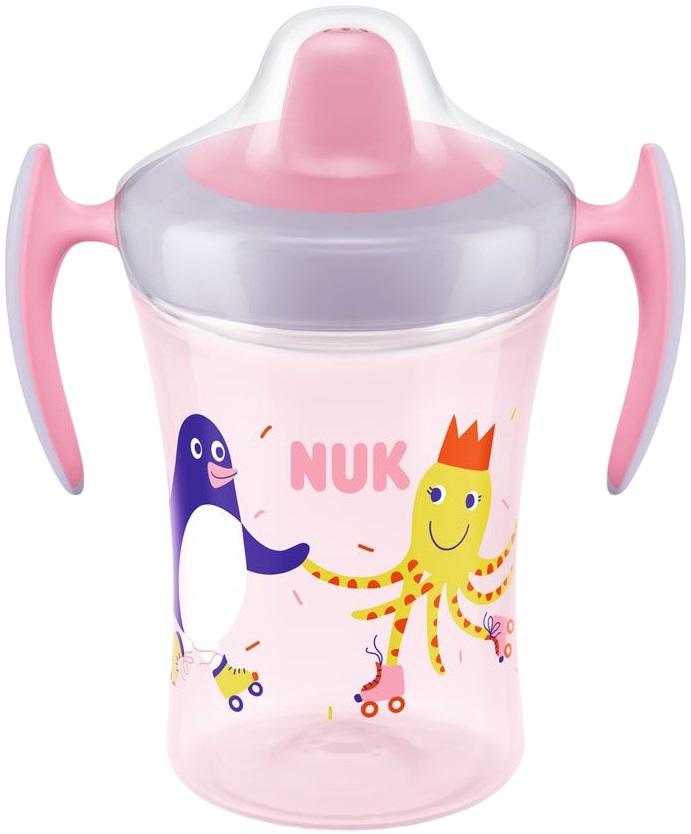 NUK Evolution Cana Trainer, roz, 6 luni+, 230ml - imagine 2