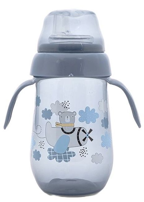 Sticlă cu gură lată rezistență la vărsare  Lorelli My Friend - 260 ml, Cameo Blue