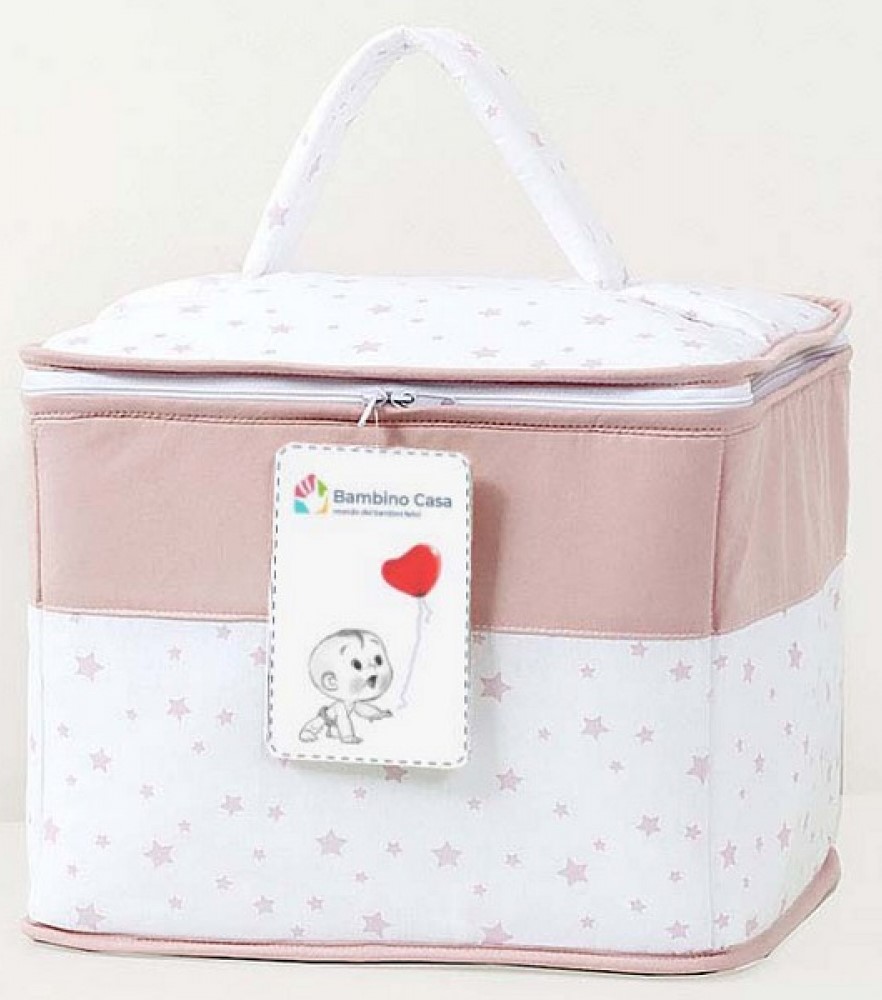 Geanta pentru accesorii bebelusi Bambino Casa - Paris, Rosa
