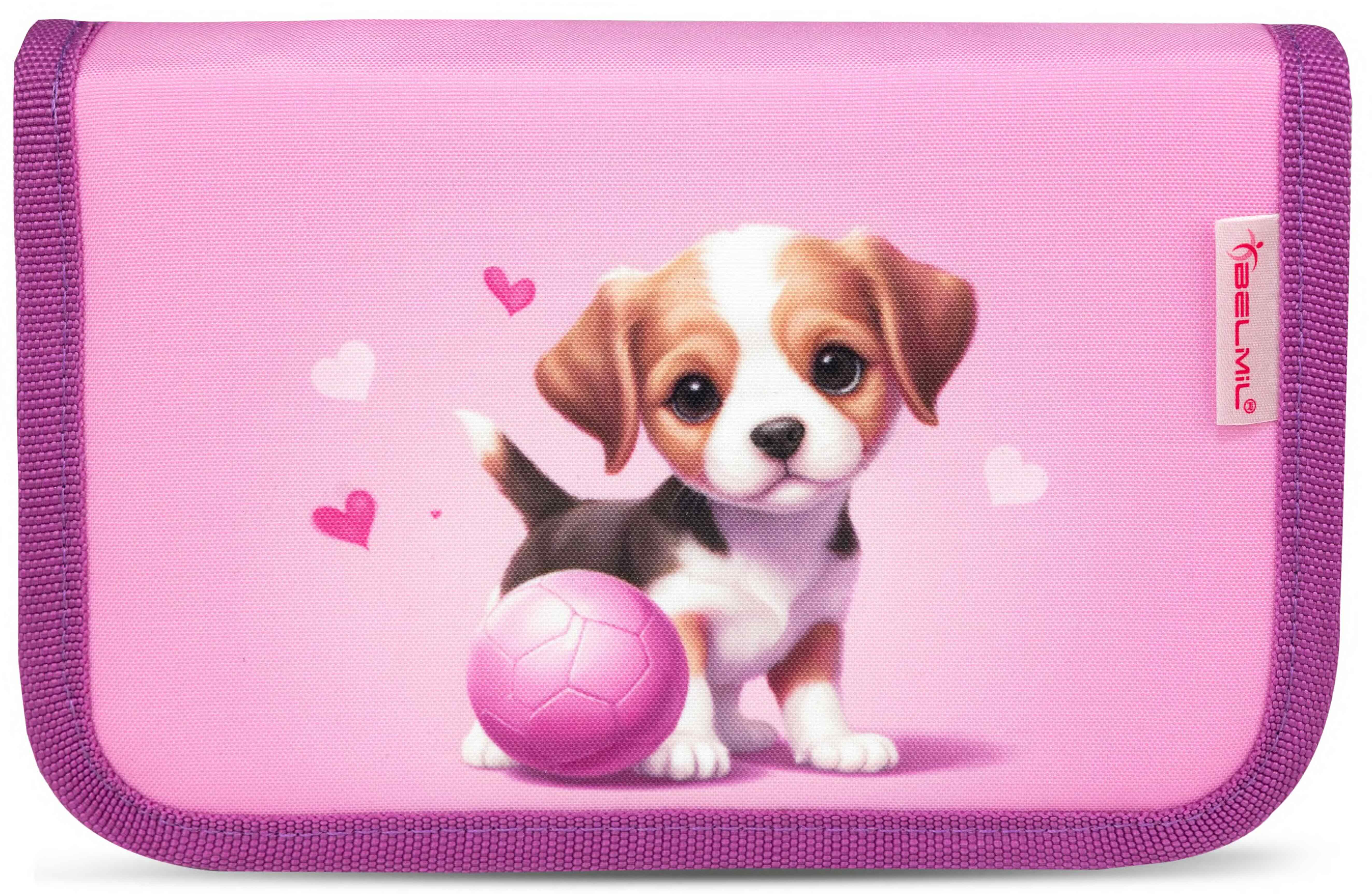 Penar Belmil - Little Puppies, cu 1 fermoar si pliu dublu