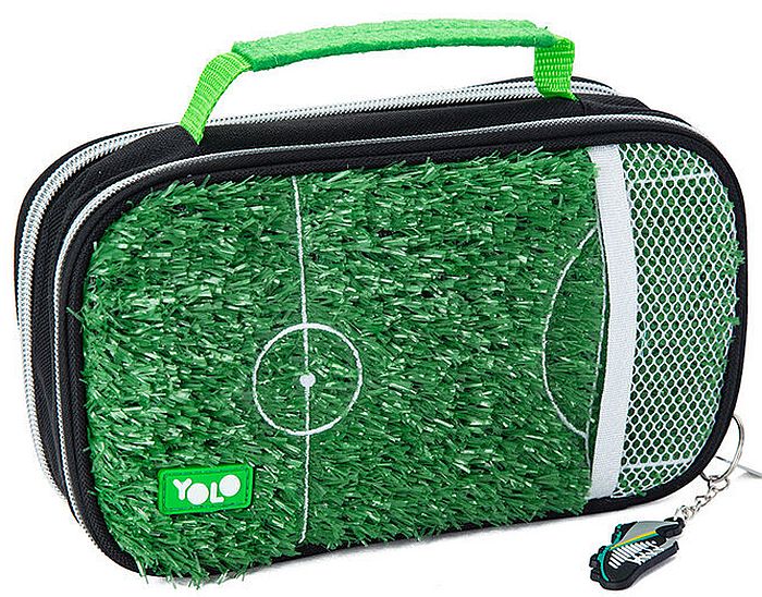Penar școlar cu mâner YOLO Soccer - Football Field, 2 fermoare