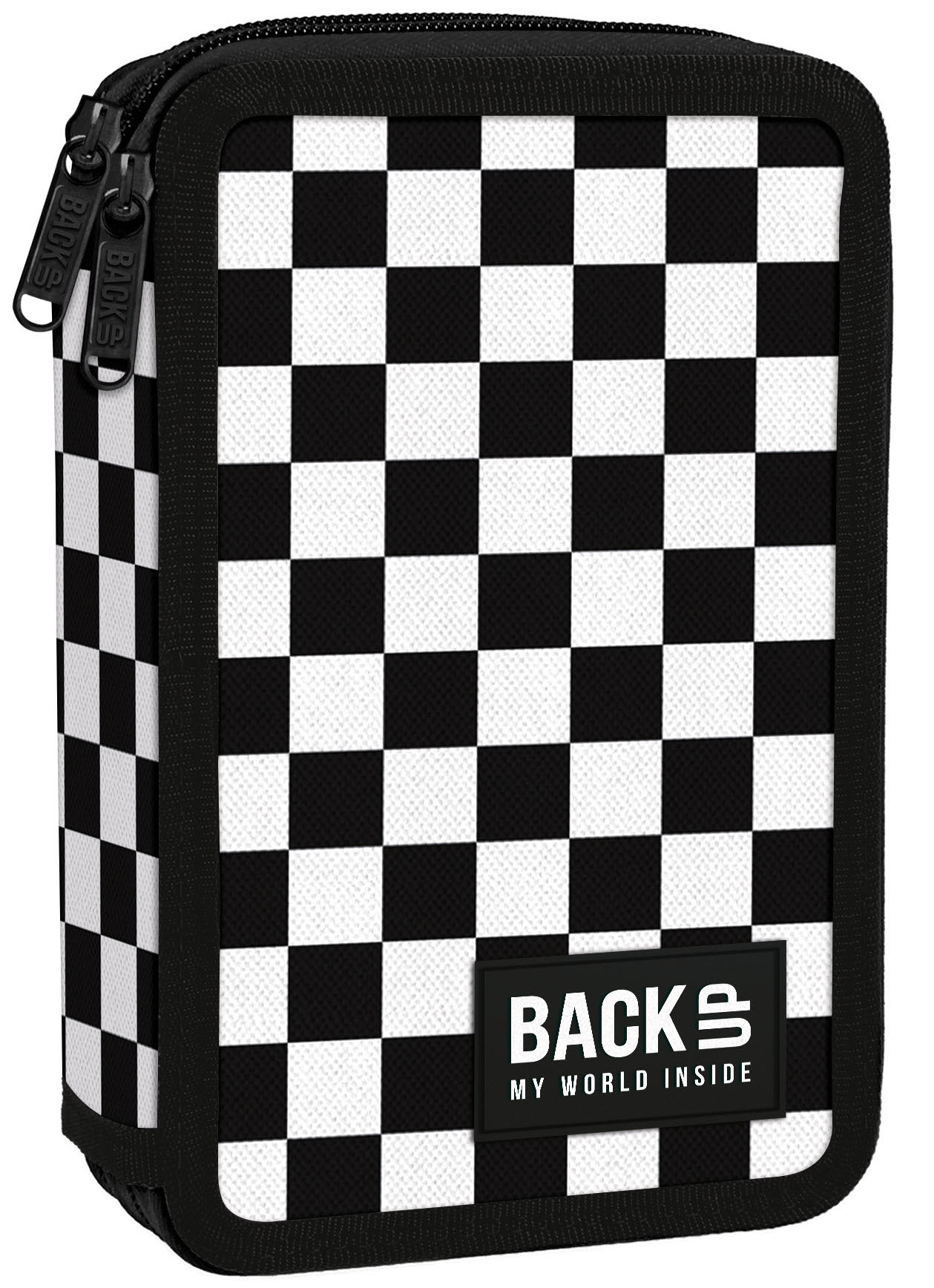Penar școlar echipat Back Up DW - Chess, cu 2 fermoare