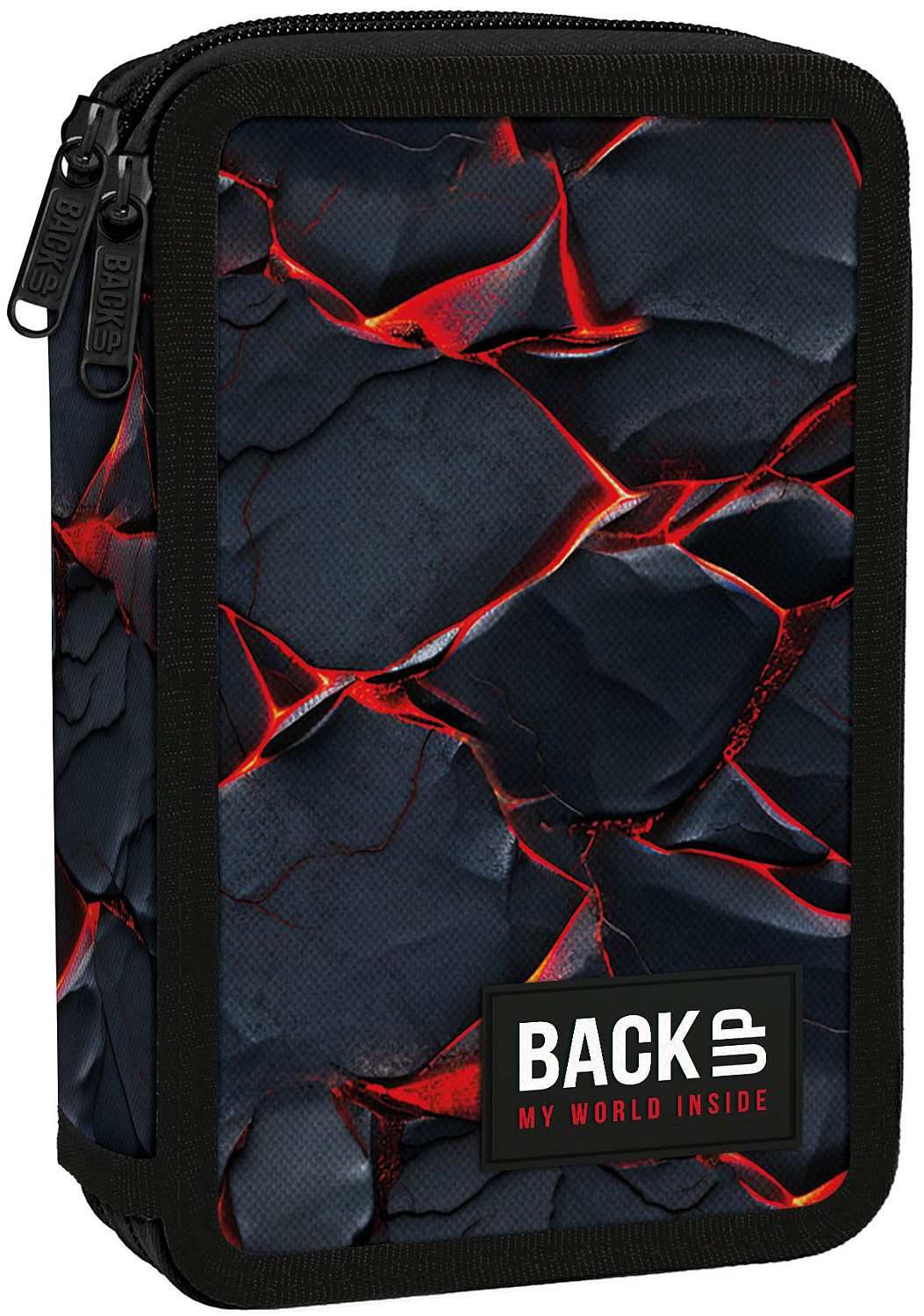Penar cu rechizite  Back Up DW - Magma, cu 2 fermoare