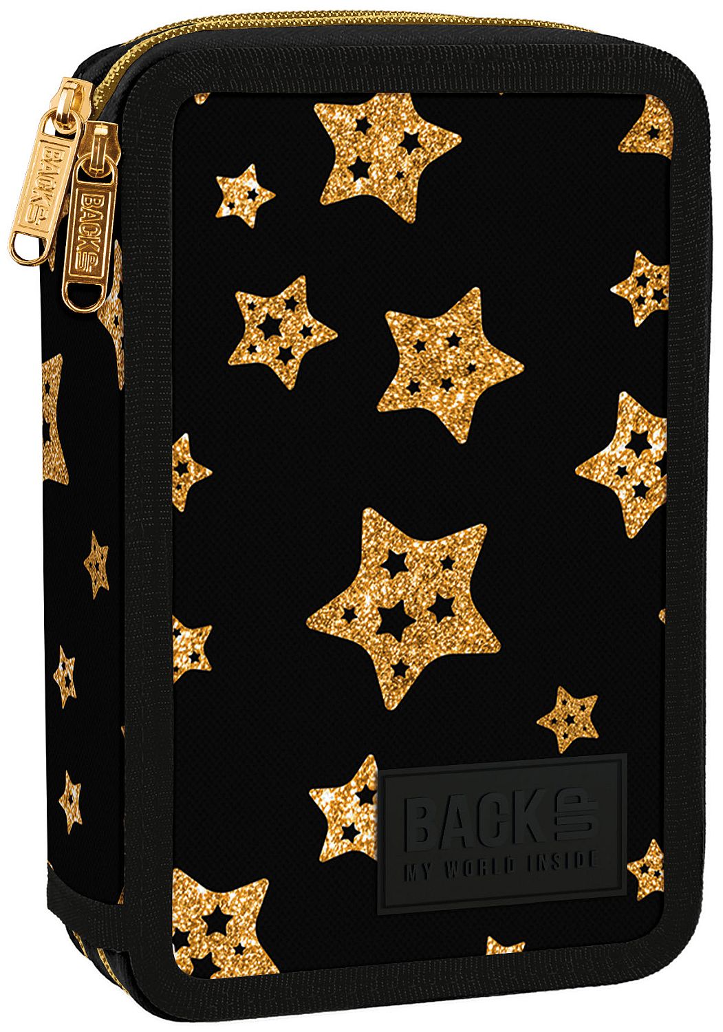 Penar cu rechizite  Back Up DW - Stars, cu 2 fermoare