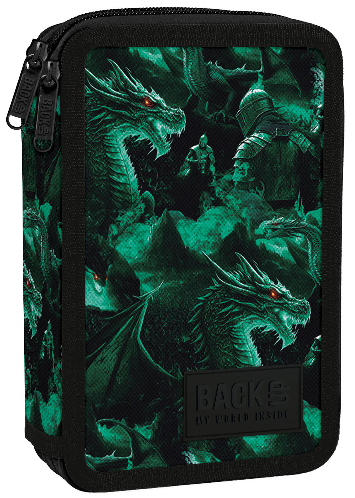 Penar școlar echipat Back Up DW - Legend Dragon, cu 2 fermoare