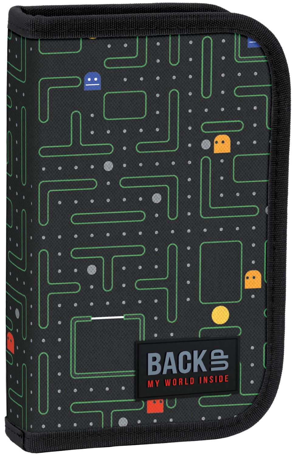 Penar școlar cu rechizite BackUp SW - Pac-Man, cu 1 fermoar