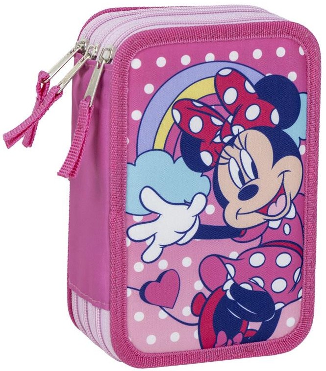 Penar cu rechizite Cerda Minnie - Giotto, 3 fermoare