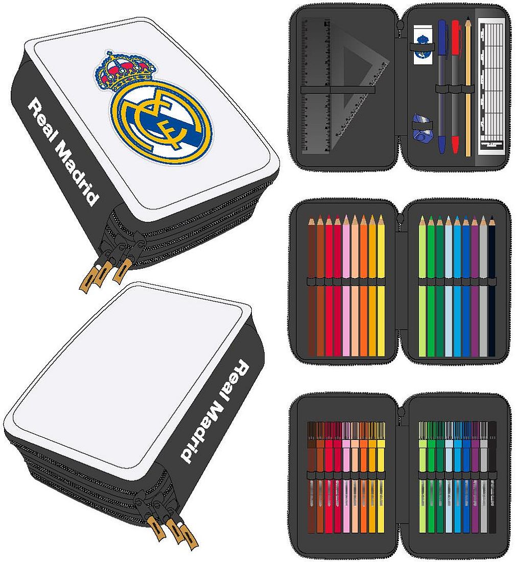 Penar cu rechizite  Cerda Real Madrid - 3 fermoare