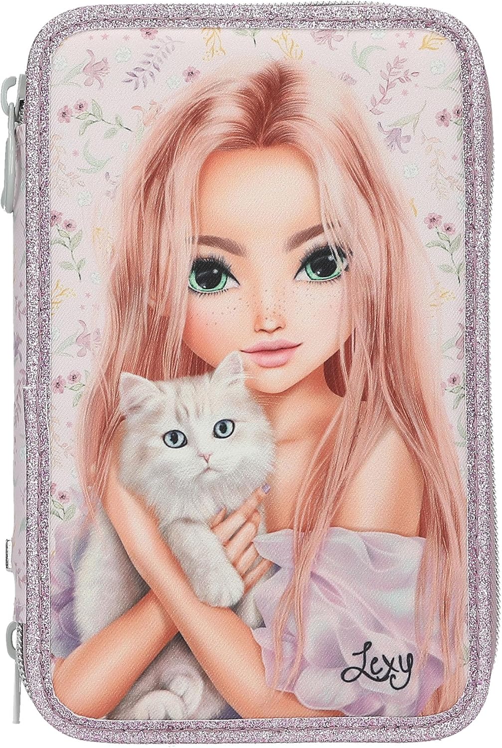 Penar echipat Depesche TopModel Blooming Kitty - 3 fermoare